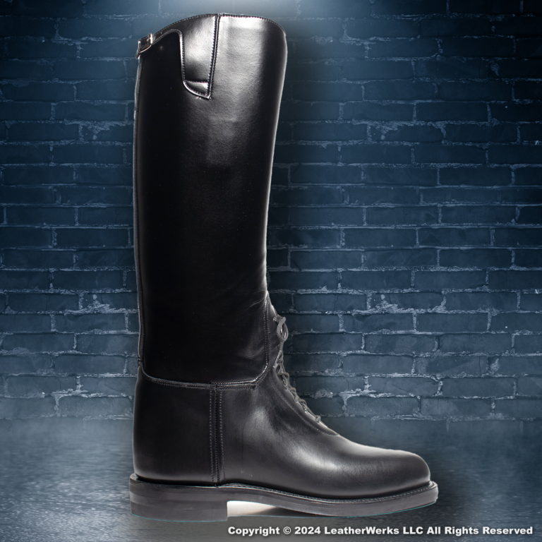 Dehner Bal-Laced Patrol Wide Calf 16 Inch Black - BootWerks