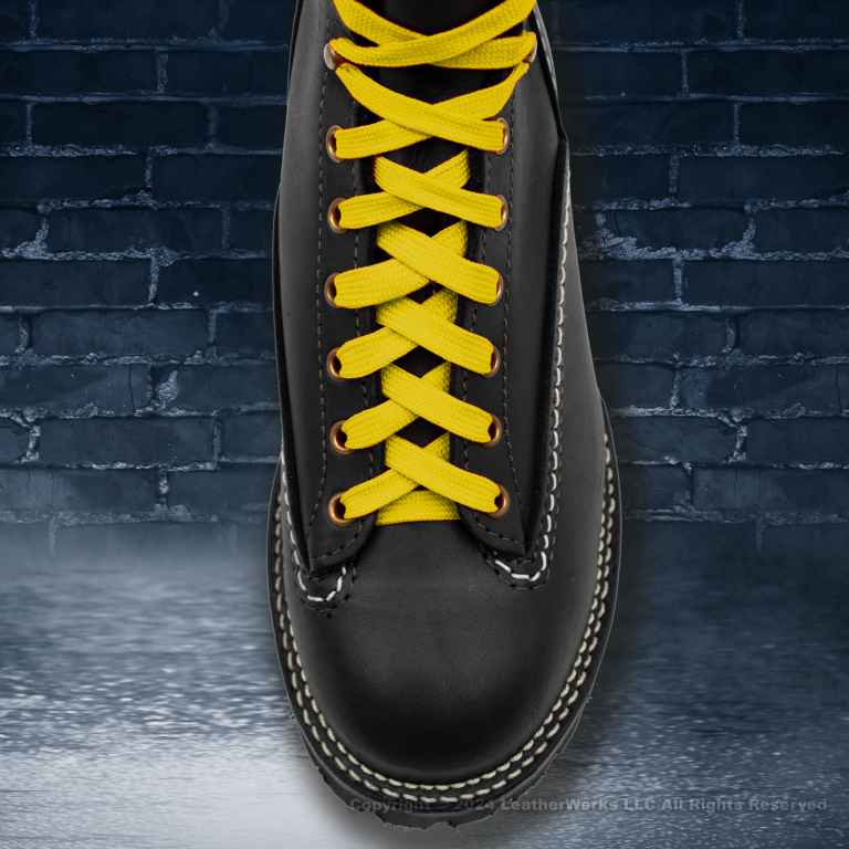 Yellow Laces Flat Top Toe