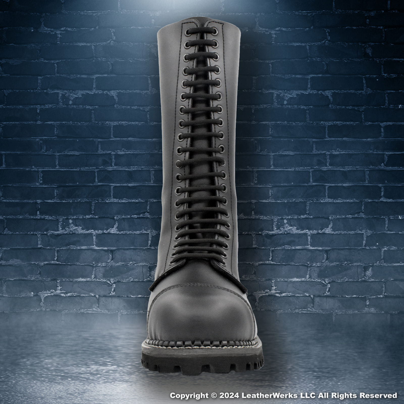 Grinders King Derby 20 Eye Steel Toe Black