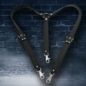 LeatherWerks 3 Way Suspenders Black Back