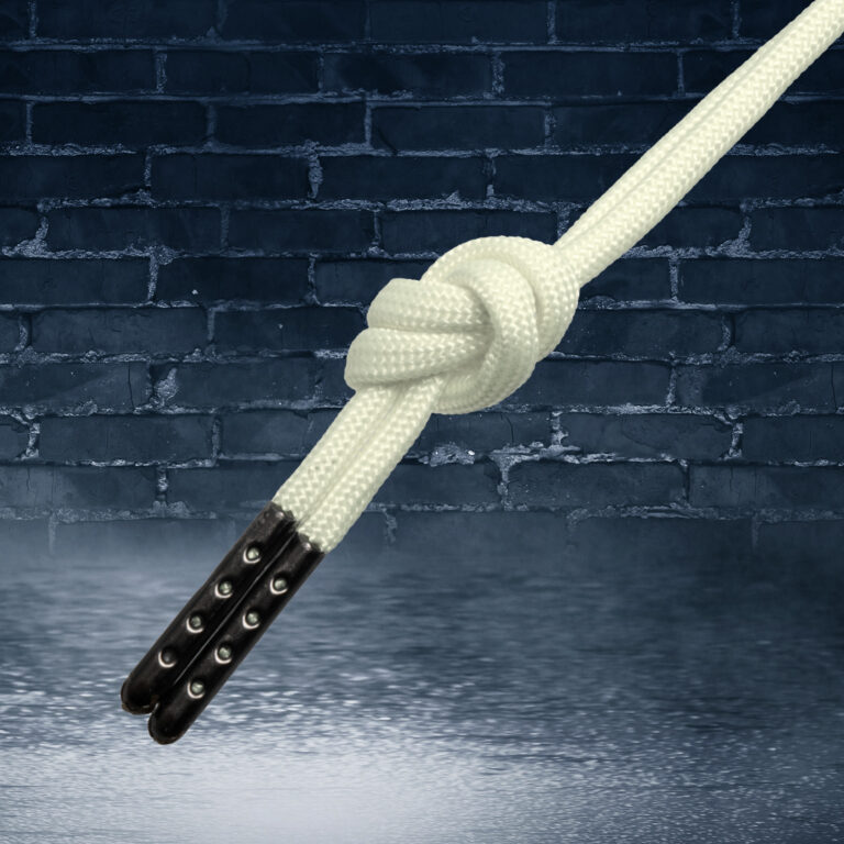 Paracord Lace Pair White Aglet