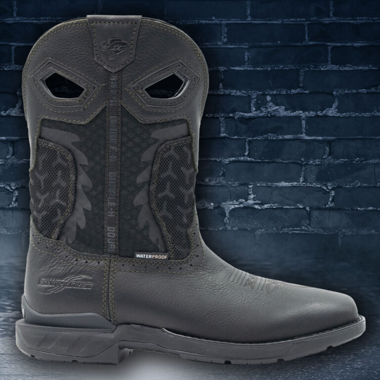 Phantom Rider Shadow 11 Inch Square Toe Roper Black Lateral