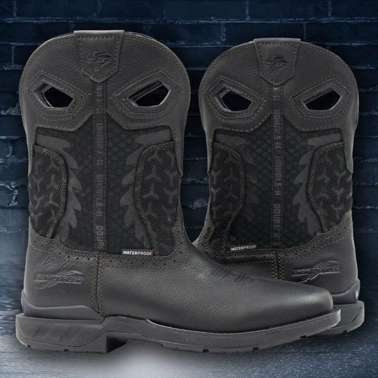 Phantom Rider Shadow 11 Inch Square Toe Roper Black Main
