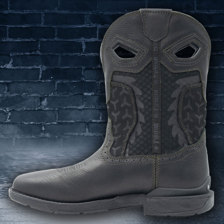 Phantom Rider Shadow 11 Inch Square Toe Roper Black Medial