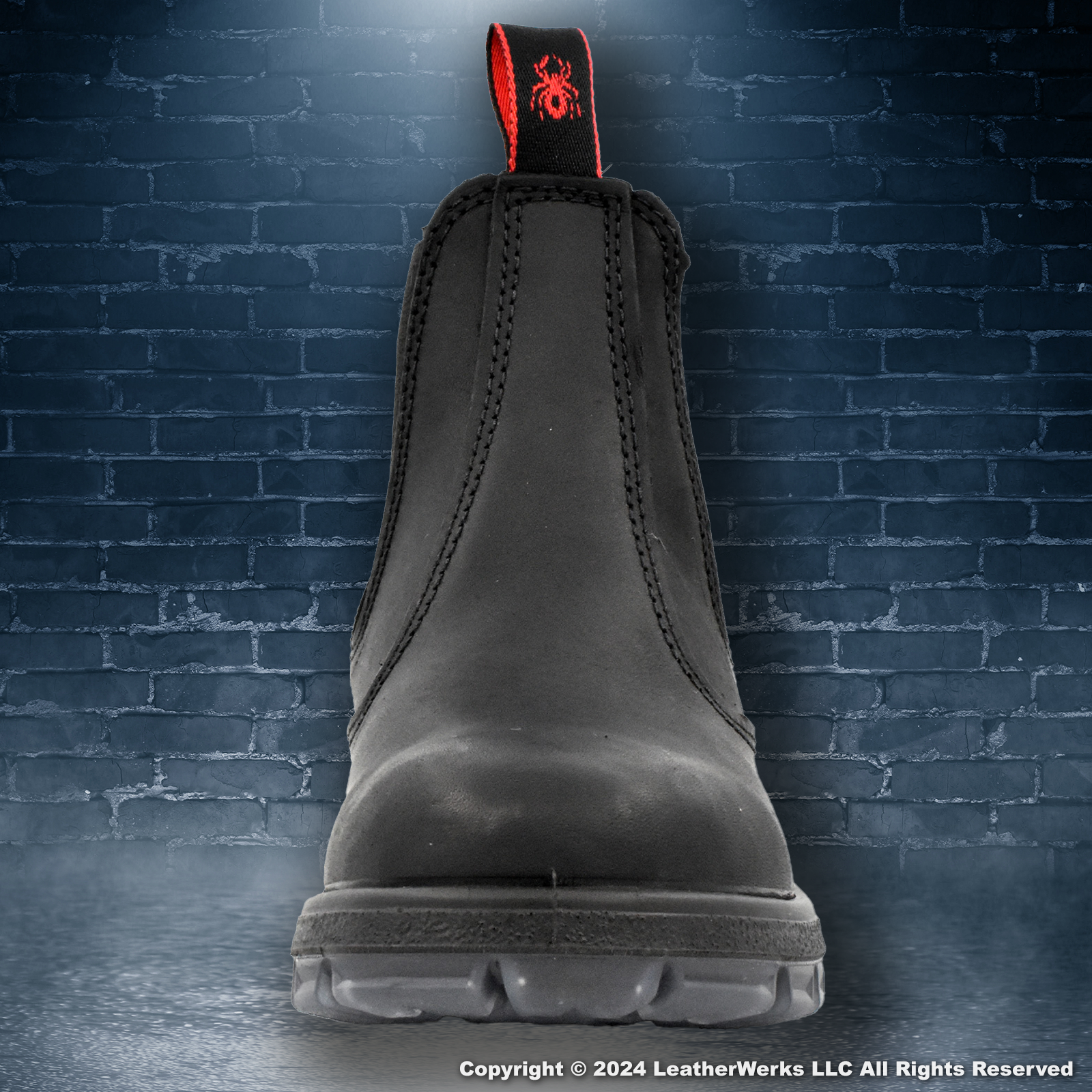 Redback Easy Escape Slip On 6 Inch Black Steel Toe - BootWerks