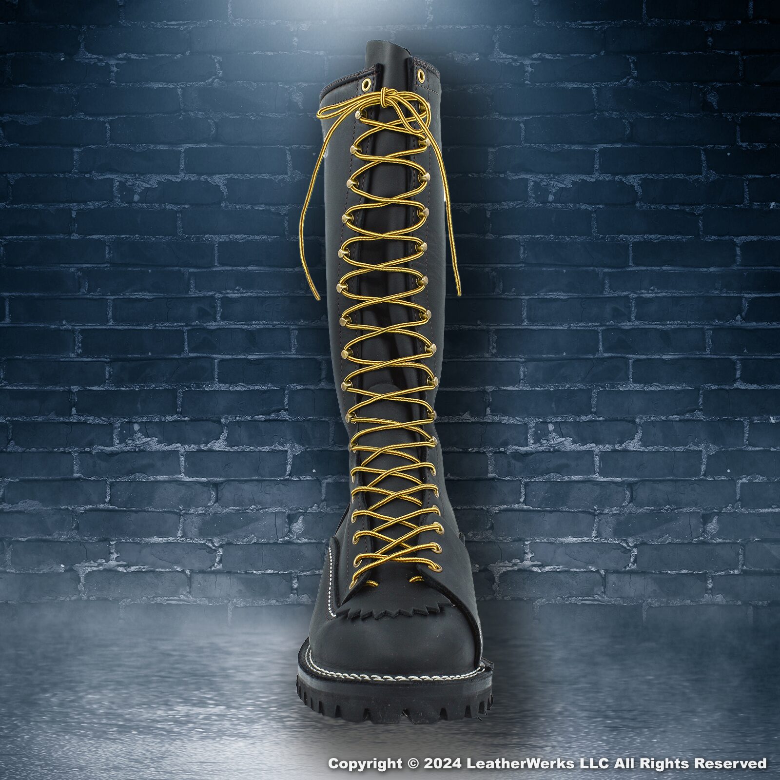 Wesco Highliner 16 Inch Lug Sole Black BootWerks